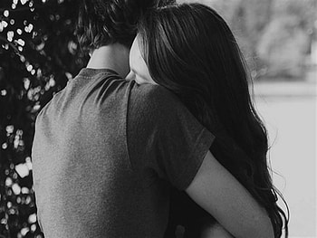 SECOND CHANCE, black and white, love, hug, heart, feel HD wallpaper