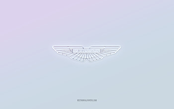 Aston Martin logo, cut out 3d text, white background, Aston Martin 3d logo, Aston Martin emblem, Aston Martin, embossed logo, Aston Martin 3d emblem HD wallpaper