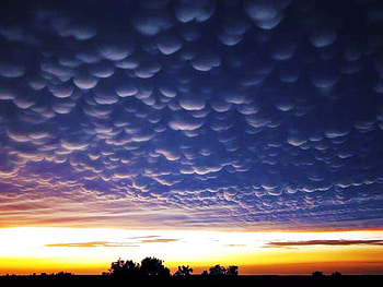 What kind of clouds?, formation, sunlight, clouds, sky, mammatus, evening HD wallpaper