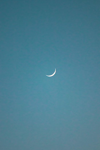 Minimalism, Month, Evening HD phone wallpaper