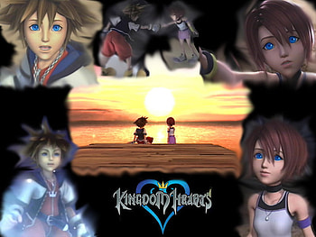 Sora & Kairi, games, kingdom hearts, love HD wallpaper