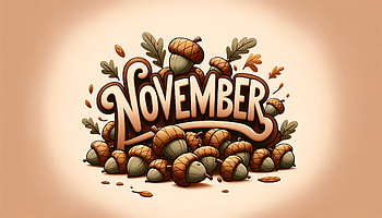 November Autumn Harvest Theme, november, Autumn, acorn, fall, seasonal HD wallpaper