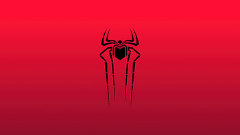 Spiderman Symbol Red , spiderman, superheroes, logo, artist, artwork, digital-art, behance, minimalism, minimalist HD wallpaper