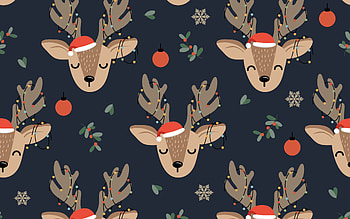 Christmas reindeer, , xmas patterns, xmas reindeer, christmas characters, Christmas patterns, background with reindeer HD wallpaper