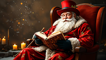 Cozy Santa Claus: A Christmas, Santa Claus, Christmas, reading, holiday, Festive HD wallpaper