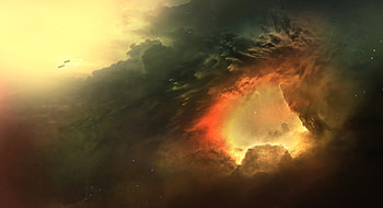 Fantasy, Sky, Art, Clouds, Glow, Storm HD wallpaper