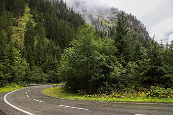 Road, Nature, Turn, Austria, Track, Serpentine, Route, Vorarlberg HD wallpaper