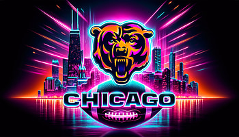 Chicago Bears Neon, Chicago Bears, neon art, football HD wallpaper