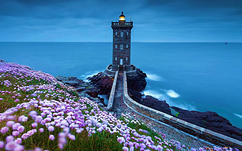 Kermorvan, Lighthouses HD wallpaper