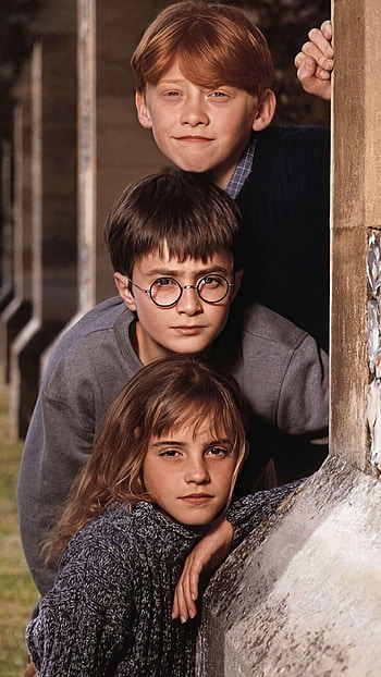 Ron Weasley, Hermoine Granger, Harry Potter HD phone wallpaper