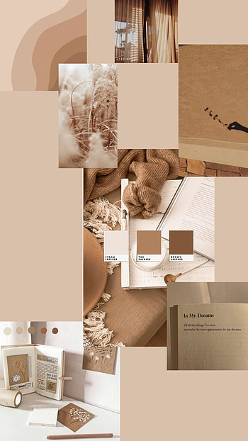 Beige Collage, Aesthetic HD phone wallpaper