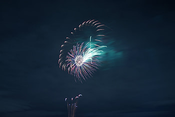 Holidays, Sky, Night, Salute, Sparks, Beams, Rays, Fireworks, Firework HD wallpaper