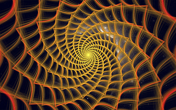 Abstract, spiral, twisted and tangled lines, yellow HD wallpaper