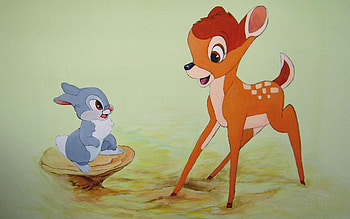 Bambi and Thumper, Heartwarming duo, Disney friendship, Cartoon HD wallpaper