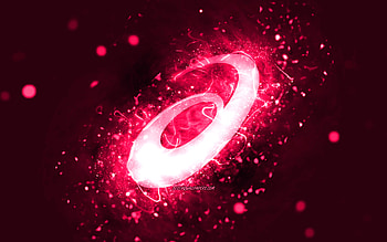 ASICS pink logo, , pink neon lights, creative, pink abstract background, ASICS logo, fashion brands, ASICS HD wallpaper