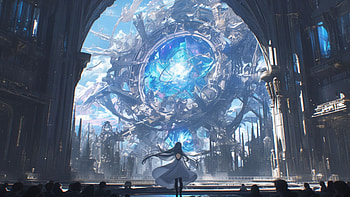 The Awakening, Sci Fi, Anime, futuristic, geometry, anime city, Sci Fi Anime HD wallpaper