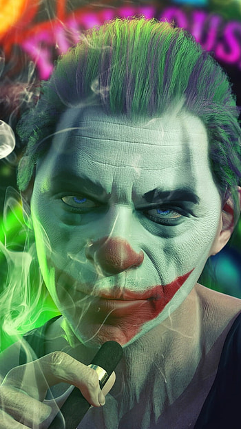 Joker Smoking, Thriller, Face HD phone wallpaper