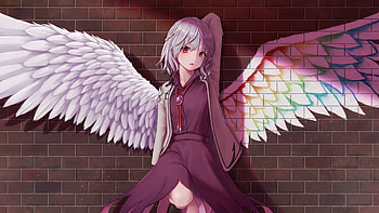 Anime Touhou Sagume Kishin Wings, touhou, anime-girl, anime, artist, artwork, digital-art, wings HD wallpaper