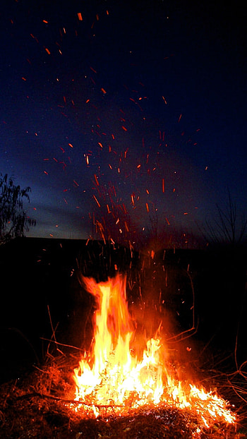 Bonfire, Fire Aesthetic, Heater HD phone wallpaper