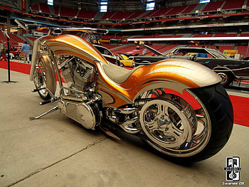 Motorcycle, gold HD wallpaper