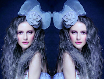 Pretty Face, model, collages, face, woman, bow HD wallpaper