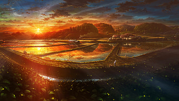 Countryside Sunset HD wallpaper