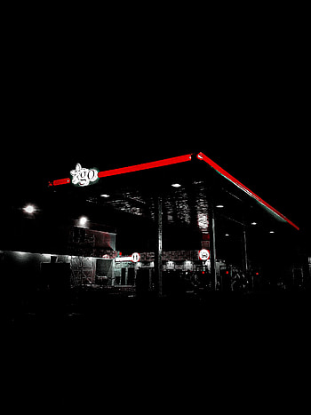 Petrol Pump, midnight, city HD phone wallpaper