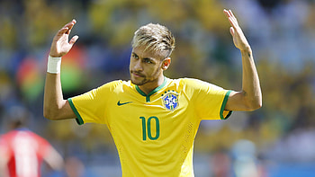 Neymar, Blurry bokeh background, Yellow sports dress, Dynamic pose HD wallpaper
