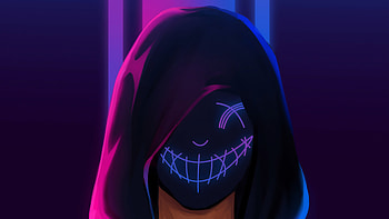 Hoodie Mask Guy Minimalism , hoodie, mask, minimalism, minimalist HD wallpaper