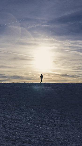 Horizon, Silhouette, Miscellanea, Miscellaneous, Loneliness, Lonely, Alone HD phone wallpaper