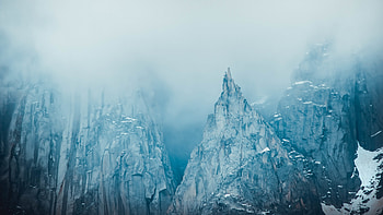 Winter Mountain, Winter, rocky, snow, Mountain HD wallpaper