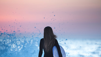 Surfing girl, Sports, Surfer beach HD wallpaper