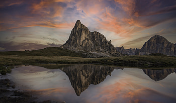 Alpine Serenity: Mountain Reflection, alps, mountain, nature, reflection HD wallpaper