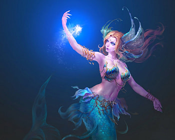 Mermaid, underwater, fantasy, woman HD wallpaper