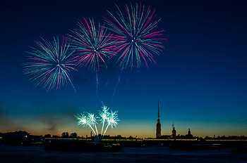 Celebrations, fireworks, sky, night HD wallpaper