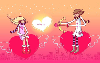 Love, Couple, Pair, Heart, Arrows, Onion HD wallpaper