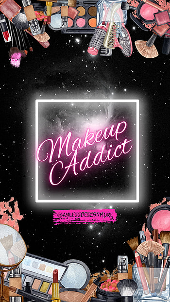 Makeup Addict, girly, grunge, neon, unique, black, girl, space HD phone wallpaper