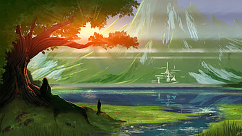 Of Elves And Greenlands, artist, artwork, digital-art, deviantart HD wallpaper