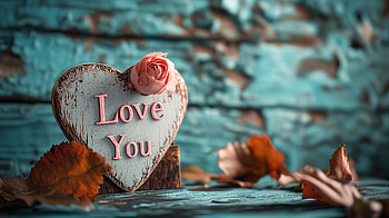 Love You - A Stunning Ultra, love, I Love You, heart, decoration, rose HD wallpaper