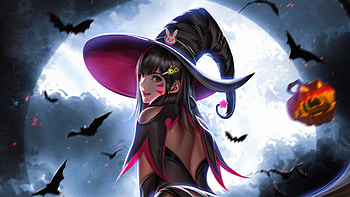 D.Va Halloween Overwatch HD wallpaper