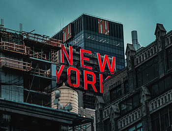 New York, inscription, buildings HD wallpaper