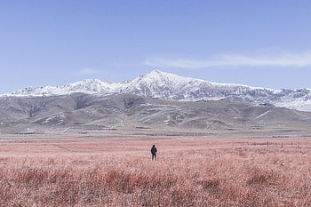 Landscape, Nature, Mountains, Human, Person, Loneliness, Steppe HD wallpaper