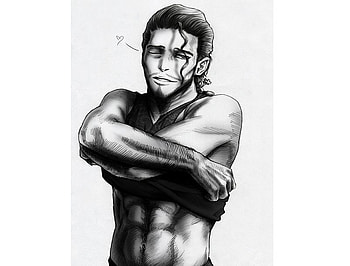 Shunsui, captain, sexy, bleach, muscles, anime, hot HD wallpaper