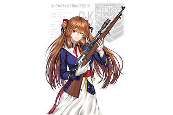 Springfield, girls frontline, blonde HD wallpaper
