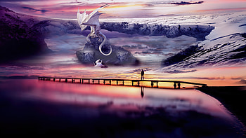 The White Dragon , dragon, artist, artwork, digital-art, deviantart HD wallpaper
