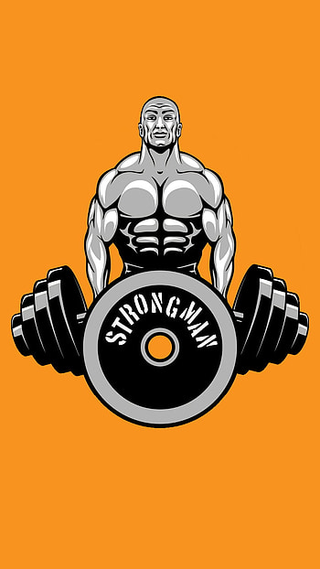 Bodybuilder_Motivation, badge, art, strong, gym, bodybuilding HD phone wallpaper