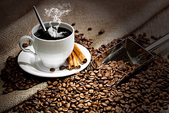 Coffee Beans, Romantic morning, Coffee cup collection, Food HD wallpaper