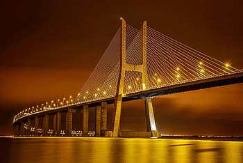 Vasco Da Gama Bridge, bridge, modern, portugal, lisbon HD wallpaper