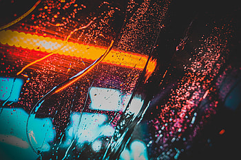 Rain, Drops, Macro, Divorces, Neon HD wallpaper