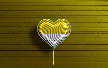 I Love Uribia, , realistic balloons, yellow wooden background, Day of Uribia, Colombian cities, flag of Uribia, Colombia, balloon with flag, cities of Colombia, Uribia flag, Uribia HD wallpaper